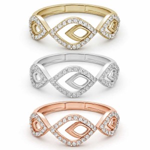 Diamond Wave Harmony Ring
