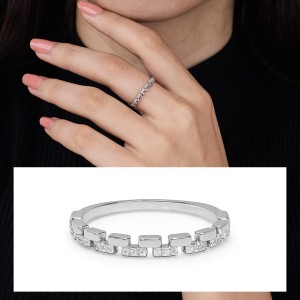 Eternity Blocks Diamond Ring