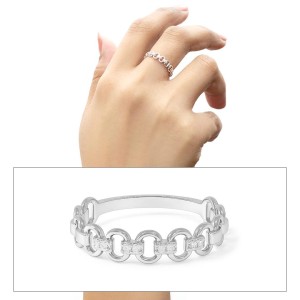 Diamond Chain Link Ring