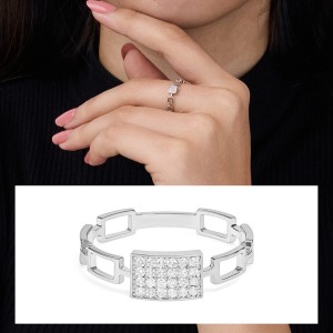 Radiant Link Diamond Ring