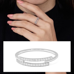 Twin Rows Diamond Ring