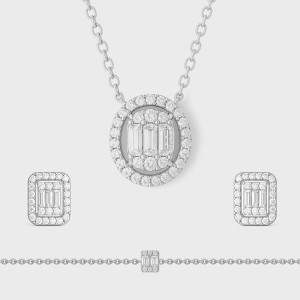 White Gold Diamond Embrace Set