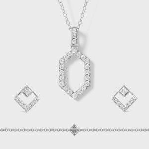 White Gold Celestial Diamond Set