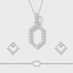Elegant White Gold Diamond Trio Set