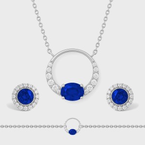 White Gold Radiant Diamond Set