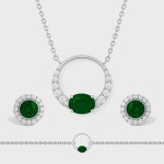 White Gold Radiant Diamond Set