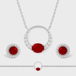 White Gold Radiant Diamond Set