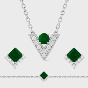 White Gold Serenity Diamond Set