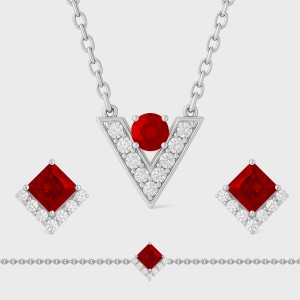 White Gold Serenity Diamond Set